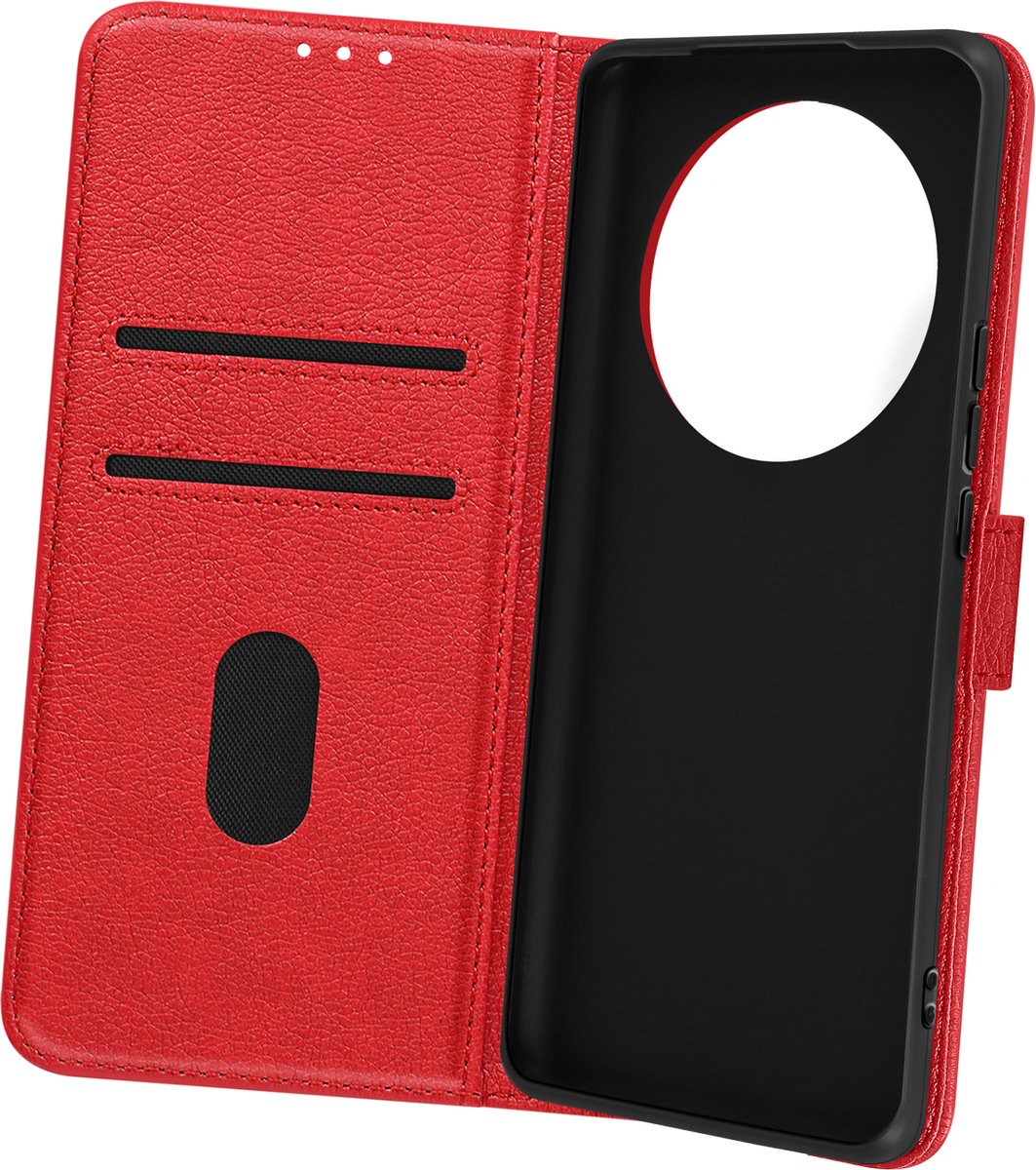 Avizar Etui voor rode portemonnee en videohouder, Rood