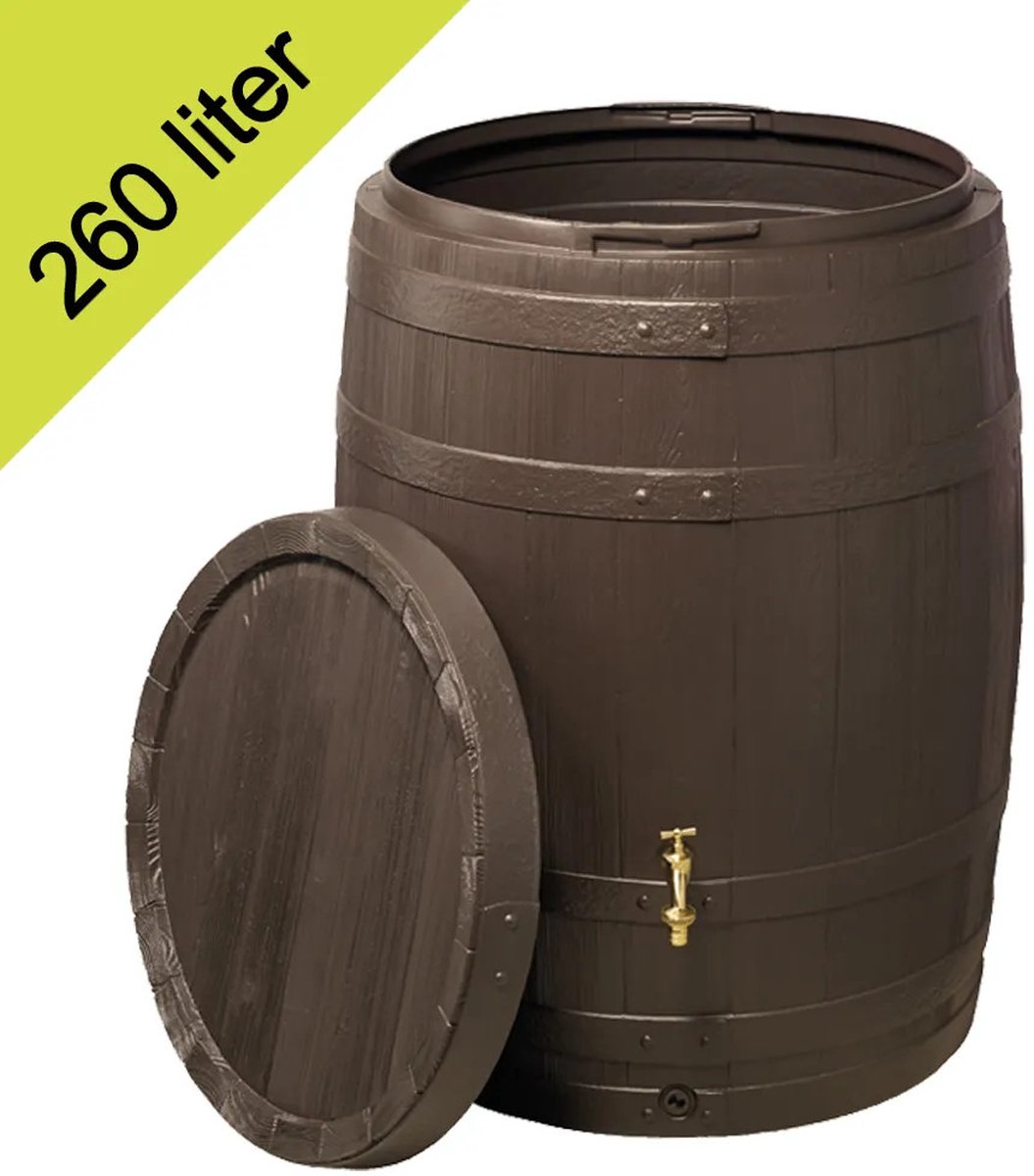 Garantia Barrica récupérateur d'eau 260 litres marron