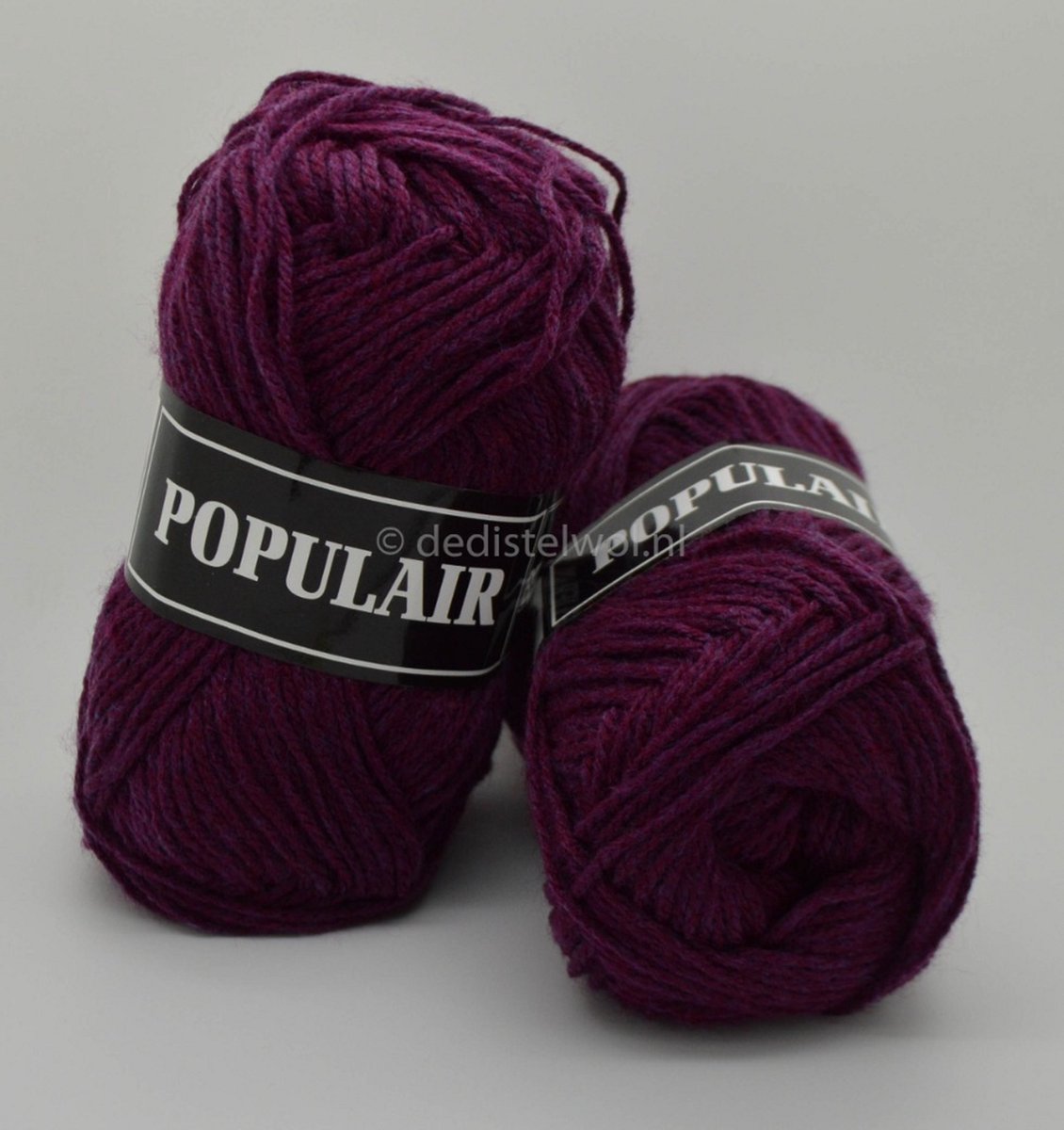 Beijer Populair acryl garen - aubergine (58) - 1 bol haakgaren/breigaren - naald 3,5 a 4mm
