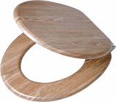 Tiger Scaffold - Wood Look Abbatant de WC avec couvercle - MDF - Chêne