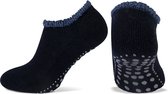 Homesocks sneaker antislip sokken - Yoga sokken - 38 - Blauw.