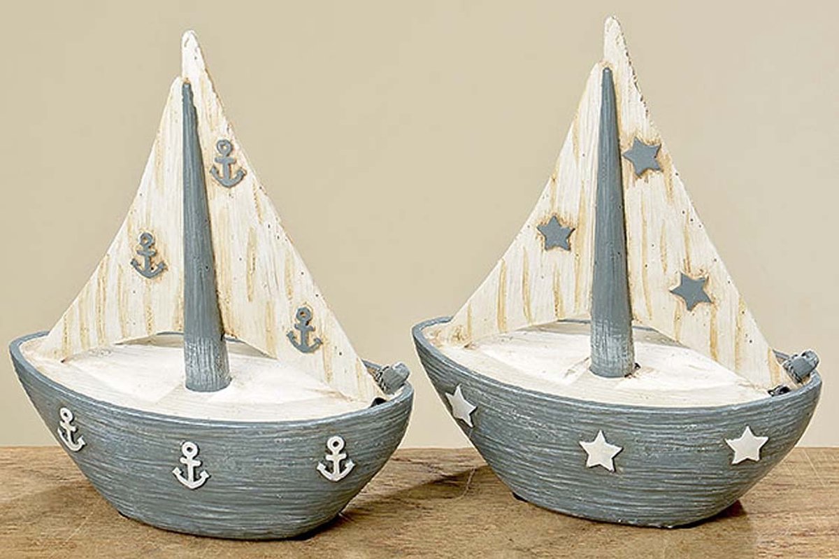 beeld boot met bewegingsmelder set van 2 stuks