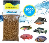 Aqua-Loui® - Visvoer - Tropisch Vissenvoer – Drijvende Sticks - Visvoer Aquarium - Geschikt Voor Cichilide en Grotere Vissen – 2.000ml/2Liter