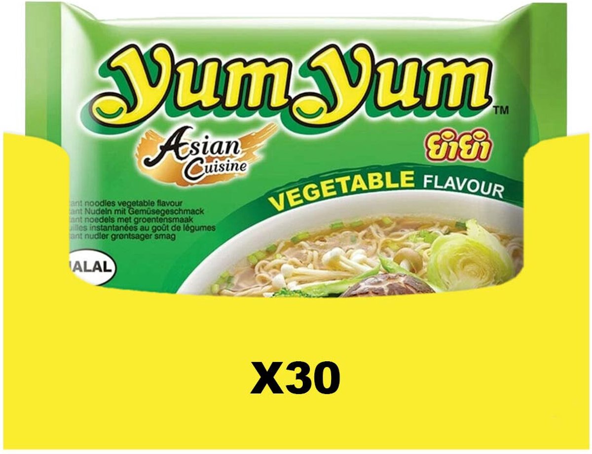 30x Yum Yum Noodles Soep Pak Groenten 60 gr