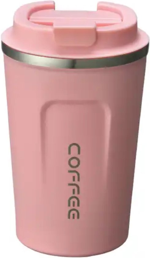 LLacardia Coffee Cup To Go Rose – Tasse thermos – Tasse à café réutilisable – Tasse à café à double paroi – 380ML