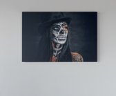Canvas Schilderij - Vrouw - Portret - Wall Art - Decoratie - 150x100x2 cm