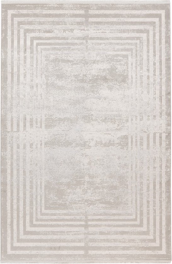 Lalee Palais | Modern Vloerkleed Laagpolig | Silver | Tapijt | Karpet | Nieuwe Collectie 2024 | Hoogwaardige Kwaliteit | 120x170 cm
