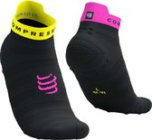 Pro Racing Socks v4.0 Ultralight Run Low - Black/Safety Yellow/Neon Pink