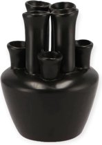 Daan Kromhout - Vaas- Tulpenvaas - Tuba - 22x30 cm - Zwart - Keramiek