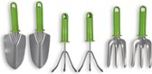 Set de 2 outils de jardinage | Chaque Set comprend 1 râteau, 1 pelle et 1 houe |Acier inoxydable – Fournitures de jardin en acier inoxydable