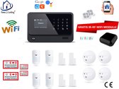 Système d'alarme intelligent sans fil pour personnes âgées à verrouillage à domicile wifi, gprs, sms AC-05 set 3.