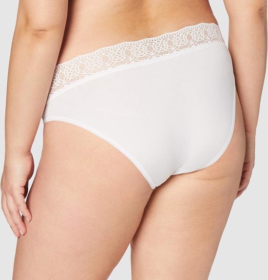 Sloggi Pure Sense Luxe Maxi: Confezione Da 4 Mutande Donna In Microfibra, Bianco, Taglie Forti (fino A 4XL)
