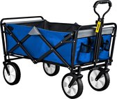Vevor - Chariot Pliant - Caddie - Pliable - Chariot de Camping - Capacité de Charge 80KG - Blauw/ Grijs