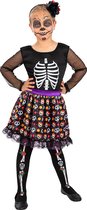 FUNIDELIA Day Of The Dead Kostuum Catrina - Skeletkostuum voor meisjes - 135 - 152 cm
