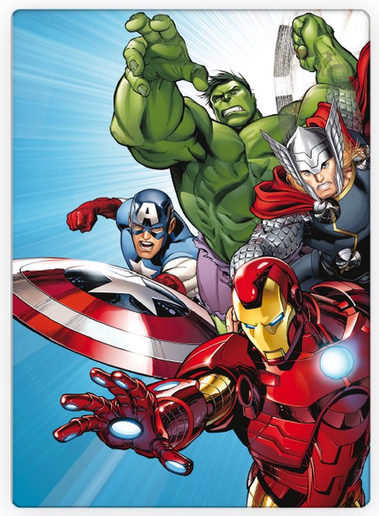 Coperta Pile Avengers 100x140 Licenza Marvel Hulk