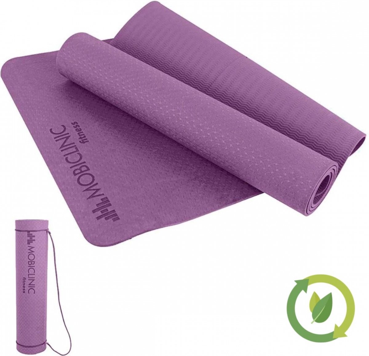 Mobiclinic Yoga mat - Sportmatten - Fitnessmatten - Anti-slip - TPE - Eco-vriendelijk - Flexibel - Wasbaar - EY-01