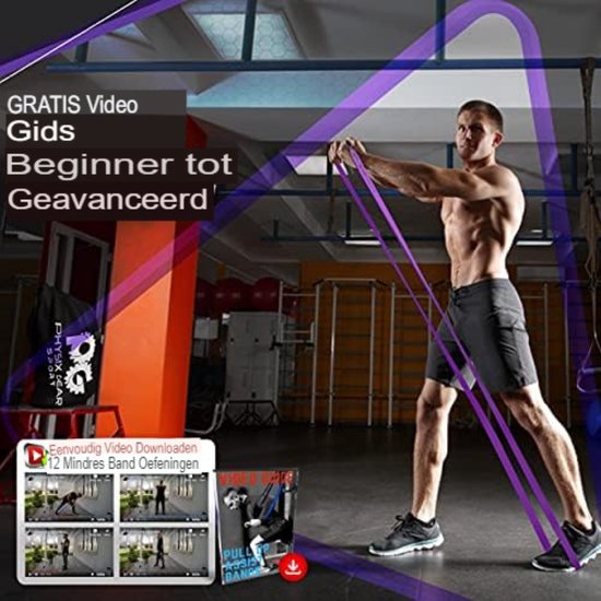 Velox Pull up band Pull up elastiek Pull up weerstandsband 208 cm Volledig lichaam bol