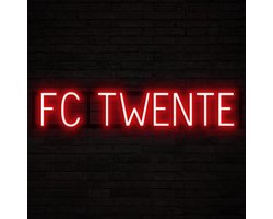 FC TWENTE - Lichtreclame Neon LED bord verlicht | SpellBrite | 87,38 x 16 cm | 6 Dimstanden & 8 Lichtanimaties | Reclamebord neon verlichting