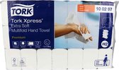 Voordeelverpakking 4 X Tork Xpress® Extra Zachte Multifold Handdoek Premium, 2-laags, wit H2, 34x21cm, 21x100st. (100297)