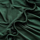 Hoeslaken, 140 x 200 cm, 100% coton peigné, 165 g/m², literie jusqu'à 25 cm de hauteur de matelas, jersey, belle couleur, vert foncé, 140 x 200 + 30