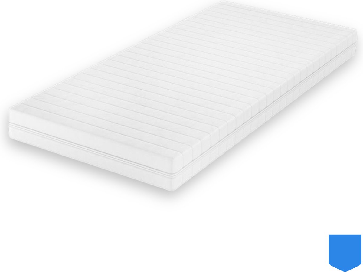 EFKO - Comfortschuim Matras 90 x 200 cm - 1 persoons - Luxe Matrashoes met Rits wasbaar - Logeermatrassen - kindermatras