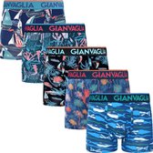 GIANVAGLIA® Deluxe 5-Pack GVG-5071 Boxer en coton pour hommes L