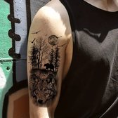 Tijdelijke Tattoo-3D Tattoo-Wolf-Nep Tattoo.