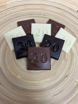 Chocolade cijfer / getal 20 | Verjaardag | Jubileum | Chocola cadeau | Smaak Mix