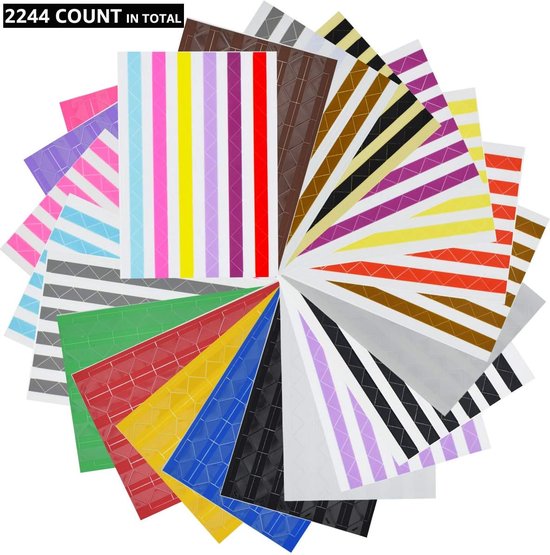 Fotohoeken, 10 vellen 240 stuks fotostickers, fotohoeken, zelfklevende stickers voor doe-het-zelf scrapbooking fotoalbum