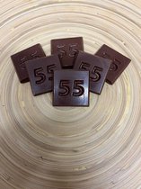 Chocolade cijfer 55 | Getal 55 chocola | Cadeau voor verjaardag of jubileum | Smaak Melk
