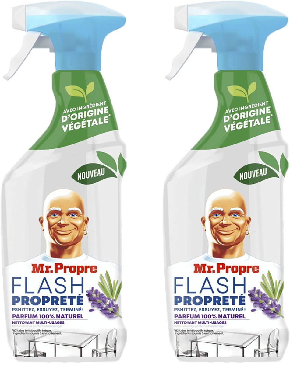 Mr Proper Allesreiniger Glasreiniger Spray Lavendel en Rozemarijn 2 x 800 ml