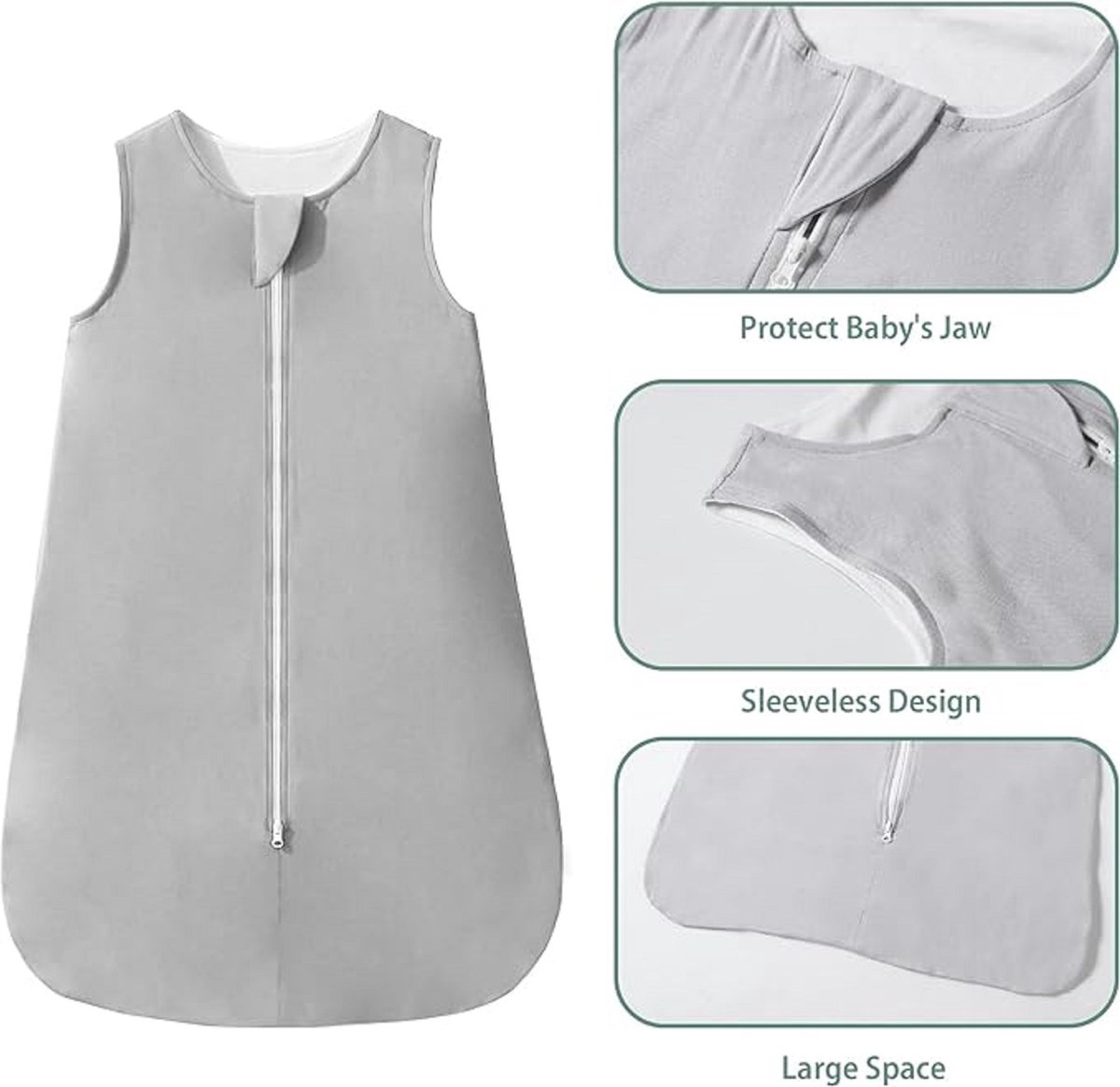 Image of ademend 100% katoen mousseline zachte inbakerdeken | Unisex slaapzak voor babymeisjes en jongensL(12-18 Monate)