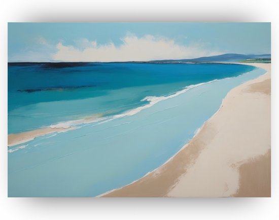 Strand schilderij - Natuur glas schilderij - Glasschilderijen strand - Wanddecoratie klassiek - Acrylglas - Slaapkamer muurdecoratie - 60 x 40 cm 5mm