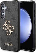 Guess 4G Metal Logo Back Case - Geschikt voor Samsung Galaxy S24 Plus (S926) - Grijs