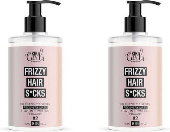 Duo Kiki Curls #2 Recovery Mask 2x 750ml | Frizzy Hair S*cks | Extra voordelig