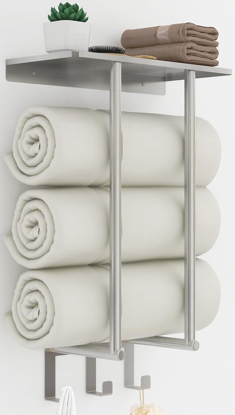 Mooche Handdoekenrek voor badkamer/keuken, 40 cm, handdoekhouder van