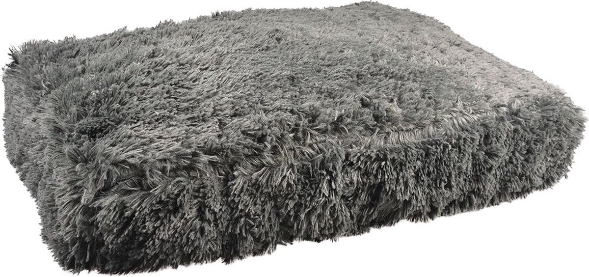 Bol.com Topmast Fluffy Lounge Serie - Hondenkussen - Antraciet - 97 x 68 x 20 cm - LARGE - Hondenmand - Dierenkussen - Kattenkus... aanbieding