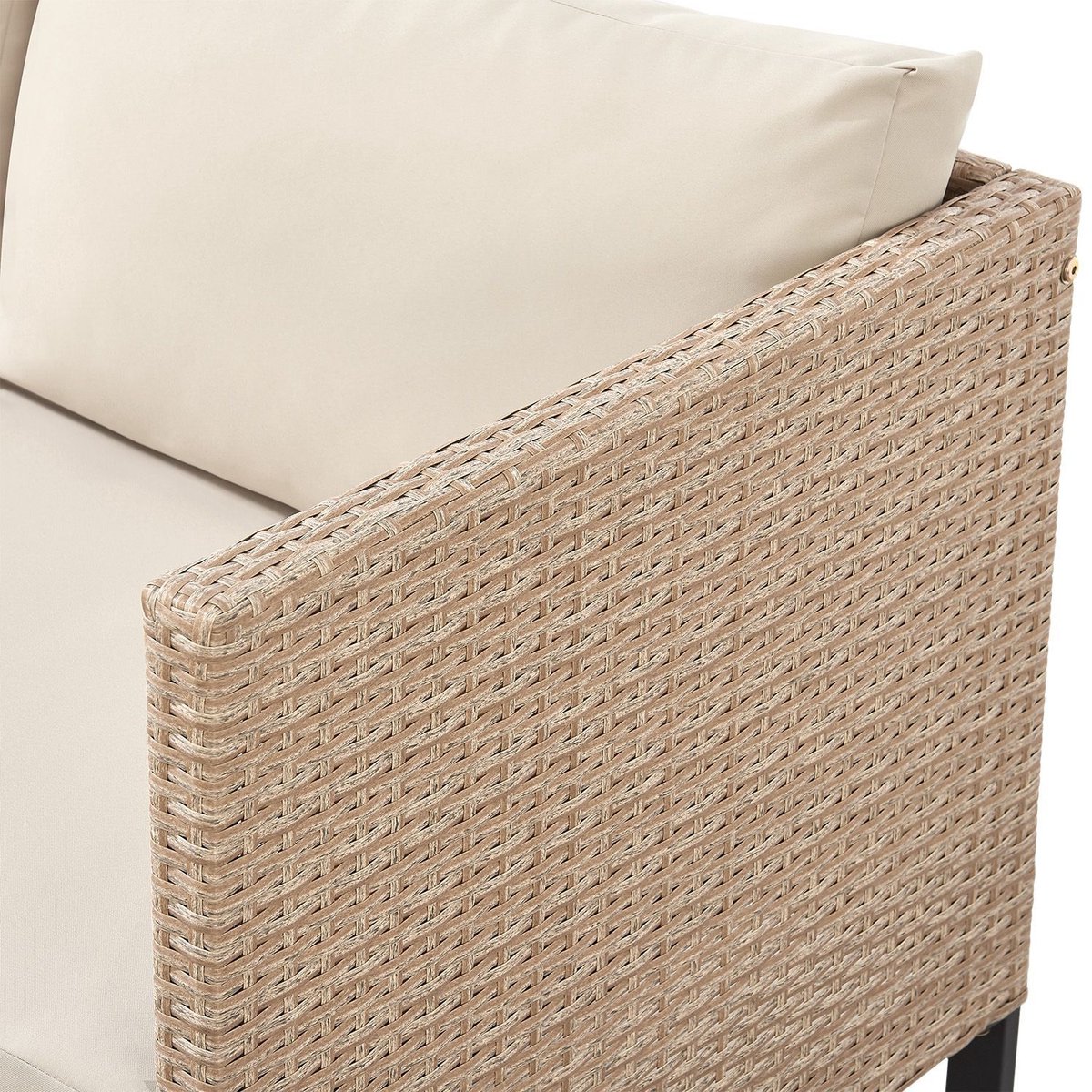 Juskys Loungeset / Tuinset Santorini - Polyrotan - Crème thumbnail 4