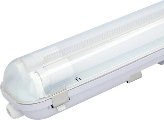 HOFTRONIC - Ecoseries - LED TL armatuur 150cm - met 2 buizen - 4000K - 48W 8400lm (175lm/W) - Flikkervrij - koppelbaar - T8 G13 - IP65 Waterdicht