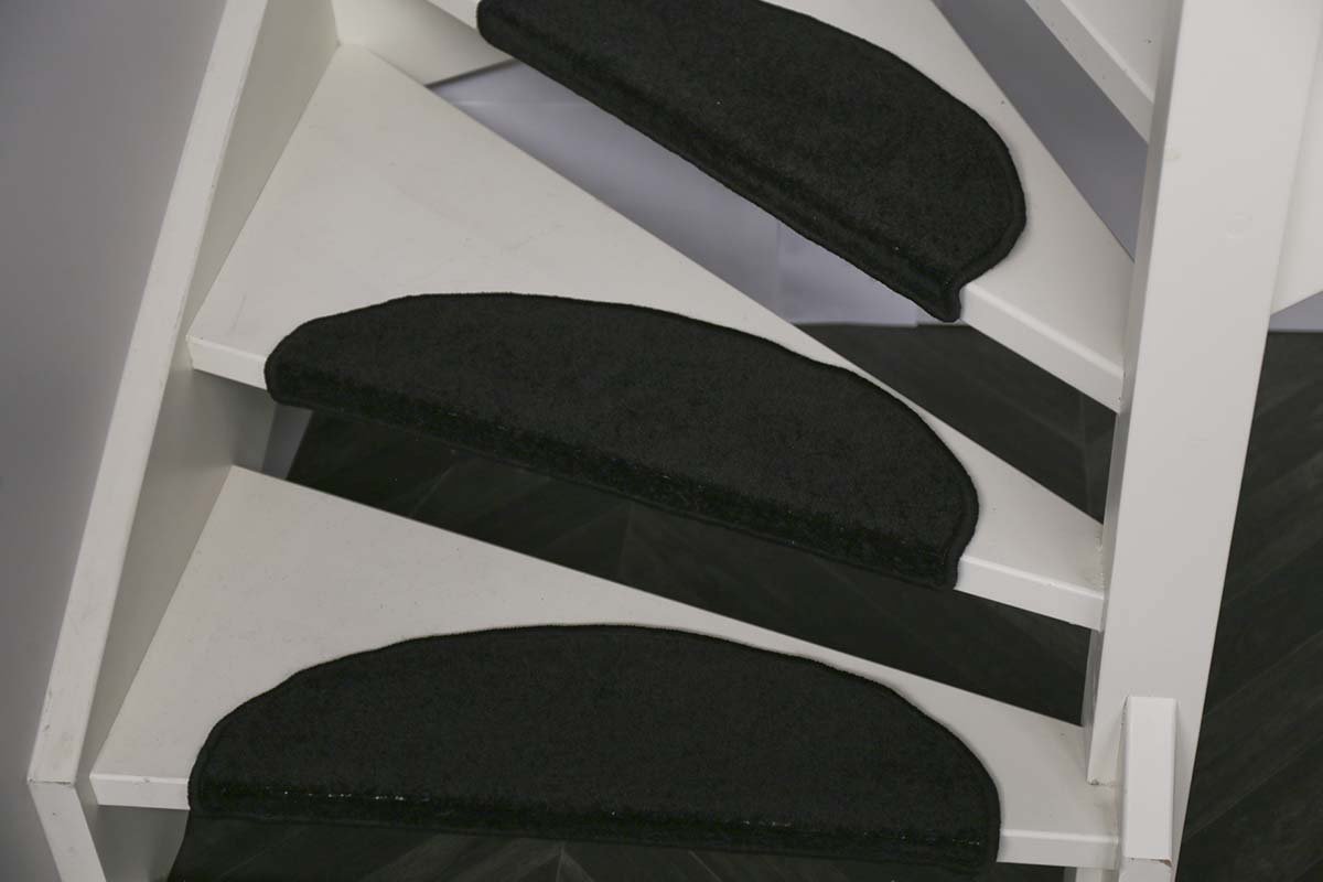 Trapmatten Twist- 15 stuks-65x20x4 cm-Zwart