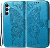 Coverup Vlinder Book Case - Geschikt voor Samsung Galaxy A05s Hoesje - Blauw