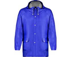 Regenjas - Regenponcho - Regenkleding - Voor dames en heren - PVC - Blauw - M/L