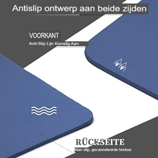 Yoga Mat Extra Dik Fitness Mat Extra Dik Marineblauw bol