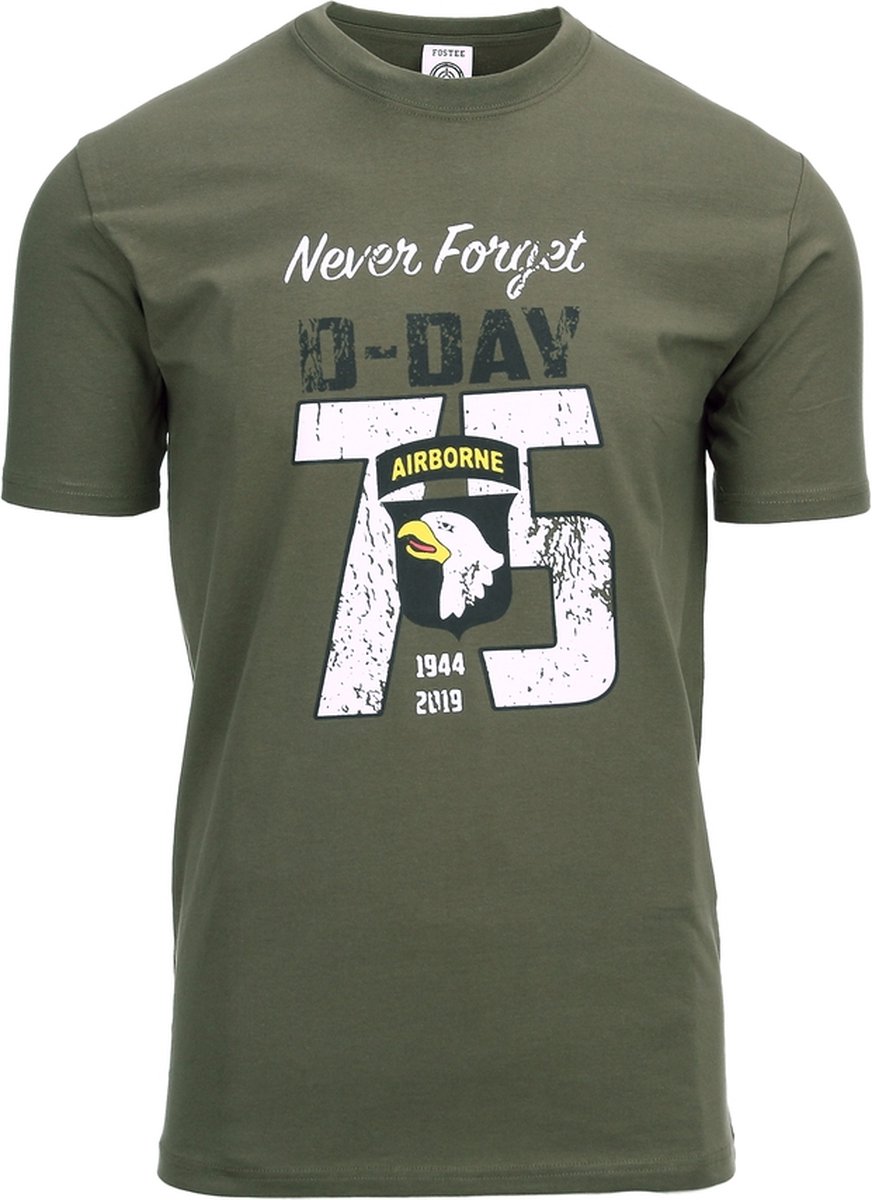 Fostex Garments T-shirt D-Day 75 years Groen