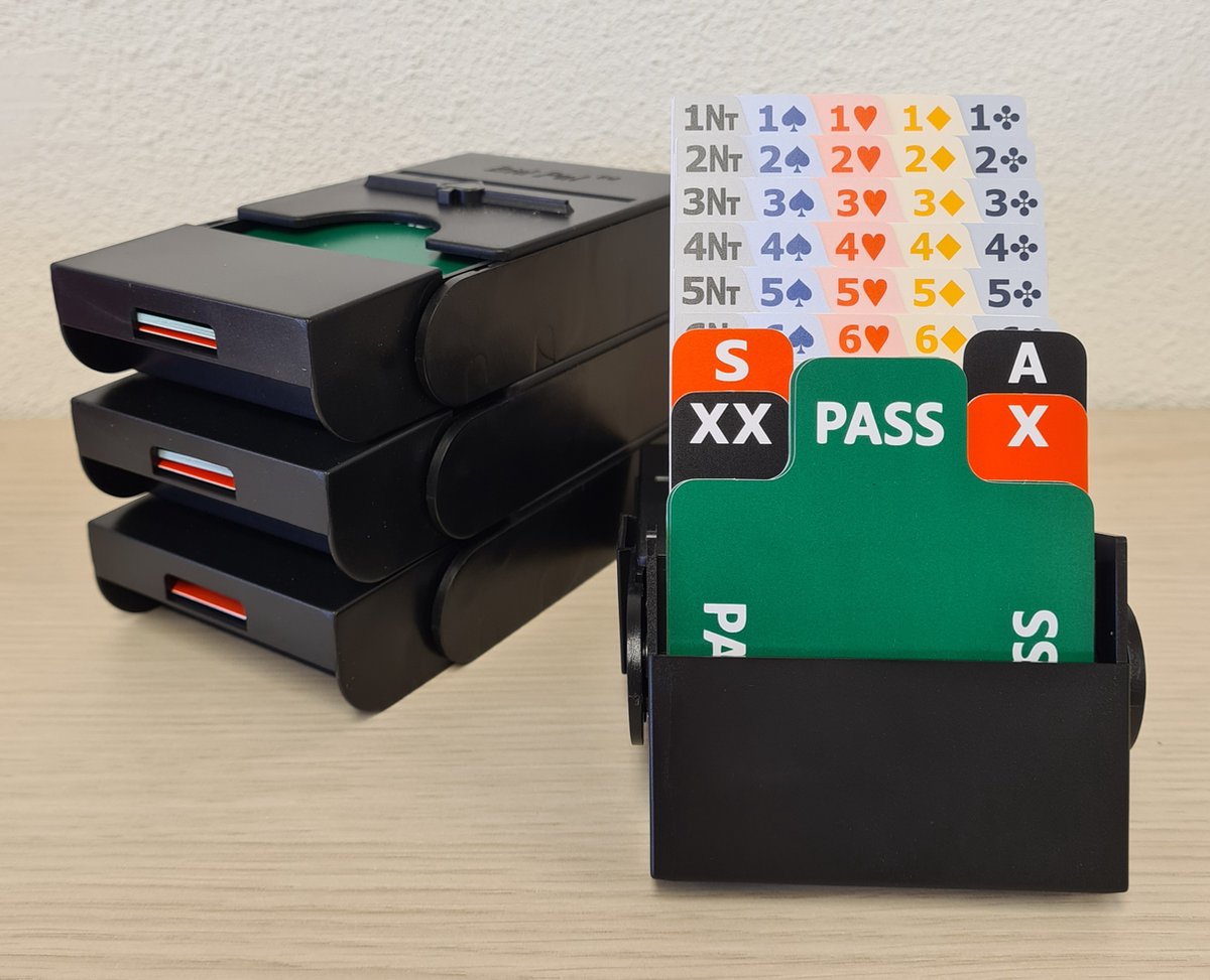 Biddingbox - BID PAL ZWART (set 4 st) 100% PLASTIC VULLINGEN