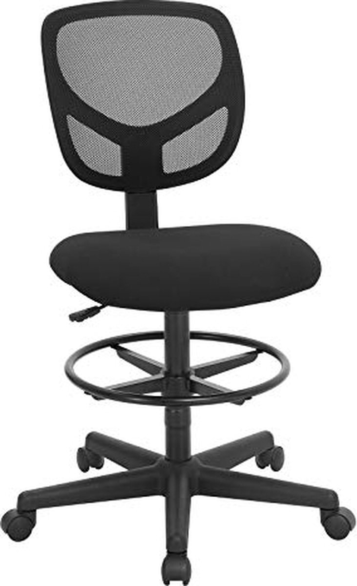 Bureaustoel - Bureaustoel voor volwassenen - Bureaustoel ergonomisch - 64 x 64 x 117 cm - Zwart