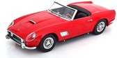 Het 1:18 gegoten model van de Ferrari 250 GT Spyder California Europese versie uit 1960 in rood. De fabrikant van het schaalmodel is KK Scale. Dit model is alleen online verkrijgbaar