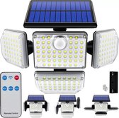 IBBO® - Solar Buitenlamp met Bewegingssensor - Wandlamp met Sensor - Zonne-energie - 172 LED's - IP65 - Zwart - Buitenverlichting - Tuinlamp