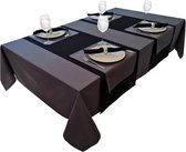 Hoogwaardige tafelloper, tafellinnen, 100% katoen, collectie concept, kleur en grootte naar keuze (tafelloper - 40x250cm, zwart)