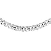 Juwelier Zwartevalk - Zilveren (gerhodineerd) cuban ketting 25.241/65 cm--